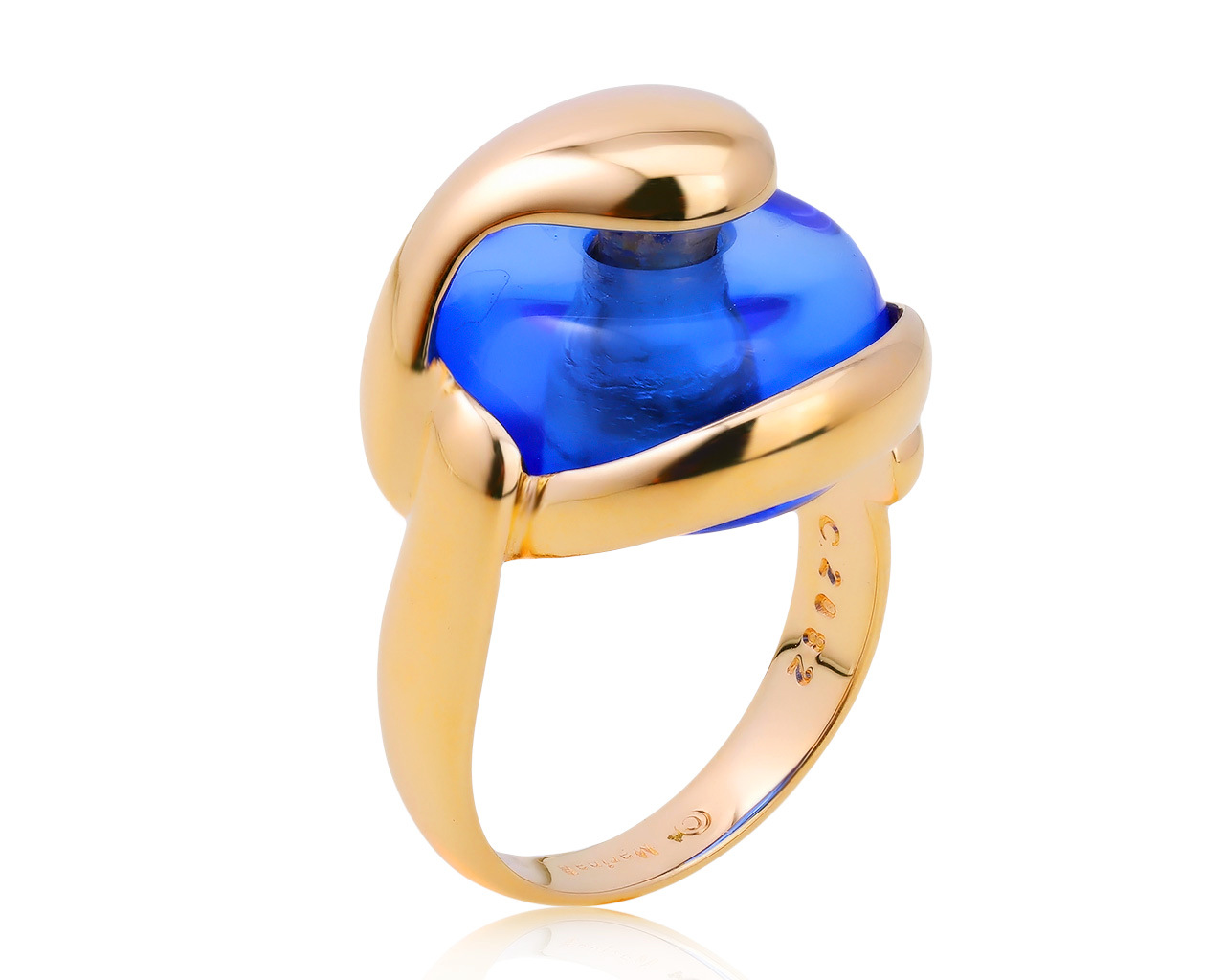 Оригинальное золотое кольцо с муранским стеклом Marina Bulgari 271020/16