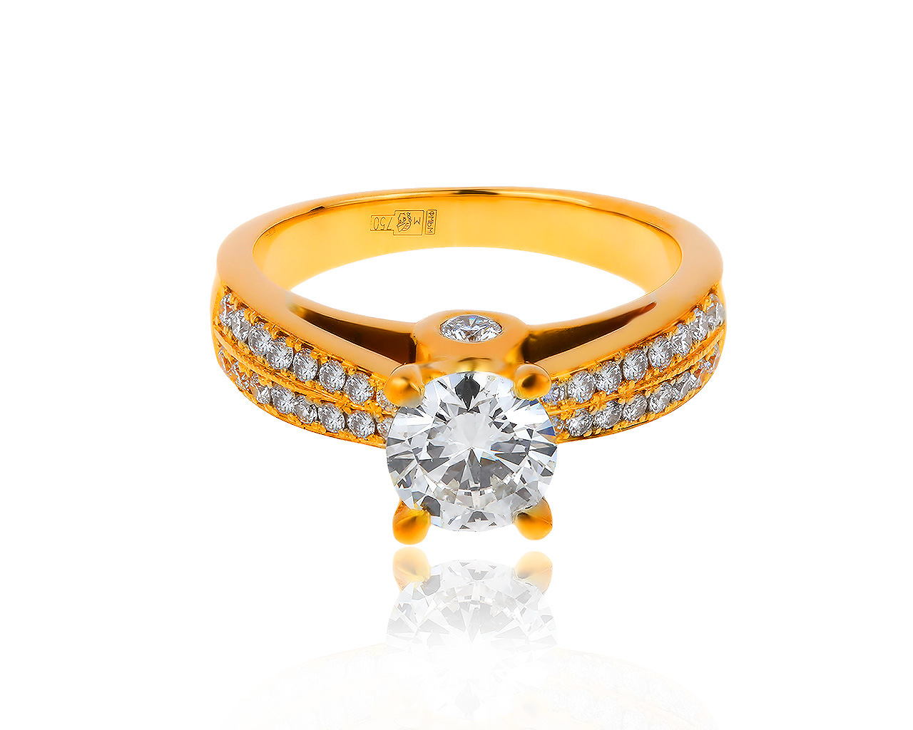 Изящное золотое кольцо с бриллиантами 1.51ct 050819/15