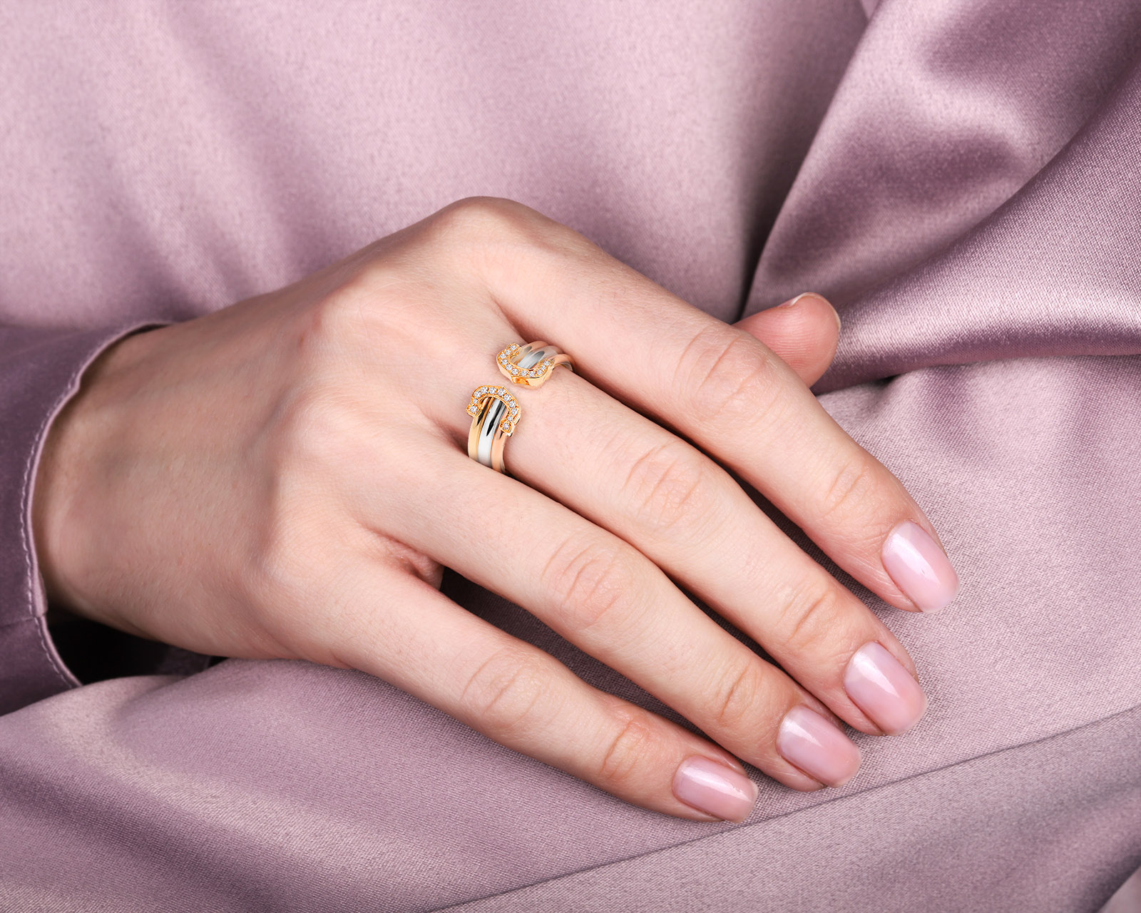 Оригинальное золотое кольцо Cartier Ce de Cartier Vintage