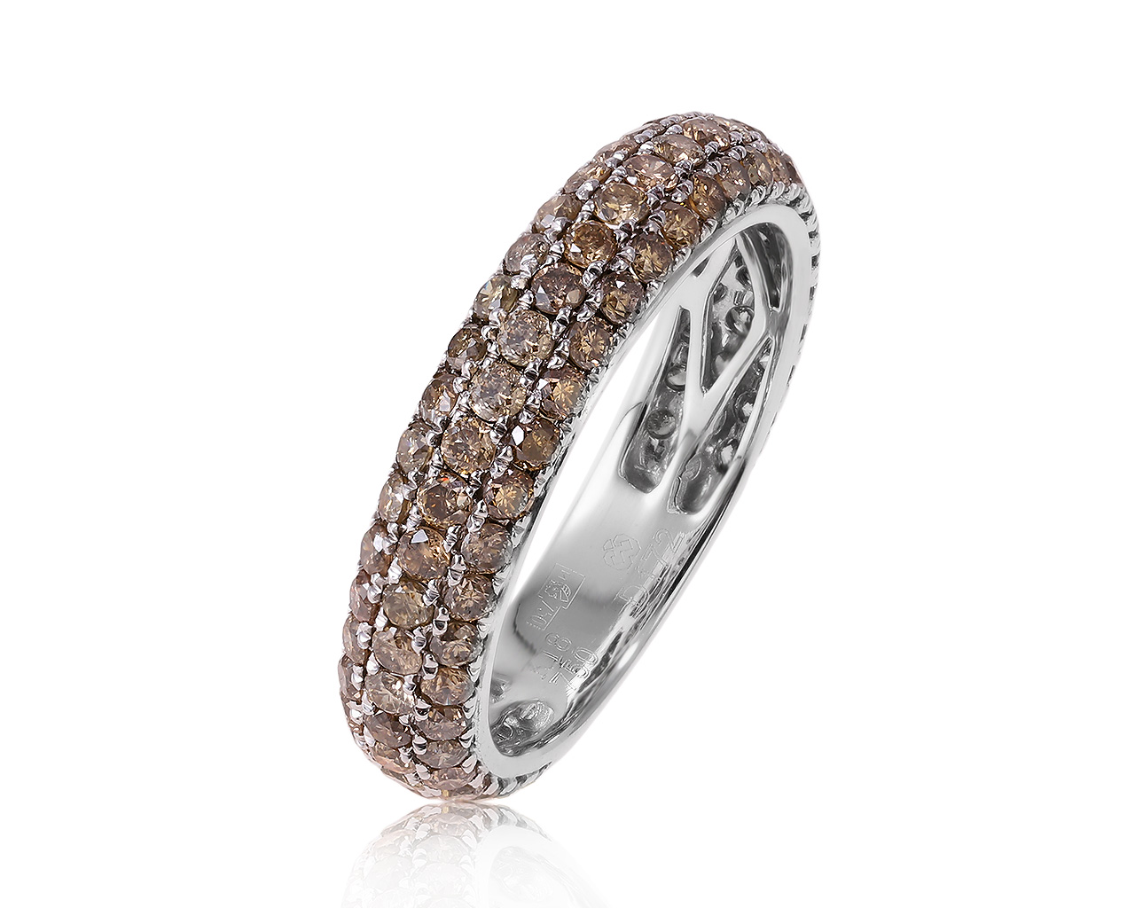 Прелестное золотое кольцо с бриллиантами 1.72ct