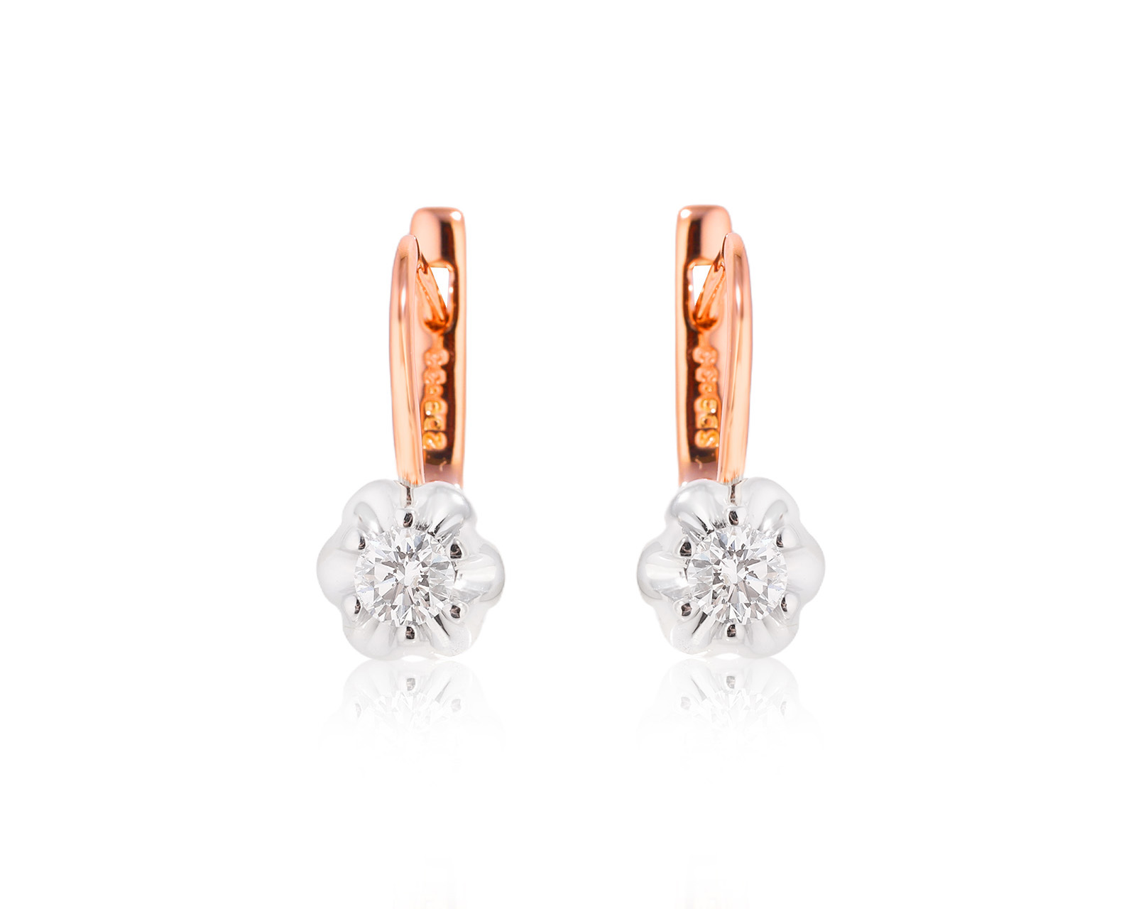 Золотые серьги с бриллиантами 0.33ct 071024/5 Золотые серьги с бриллиантами 0.33ct 071024/5