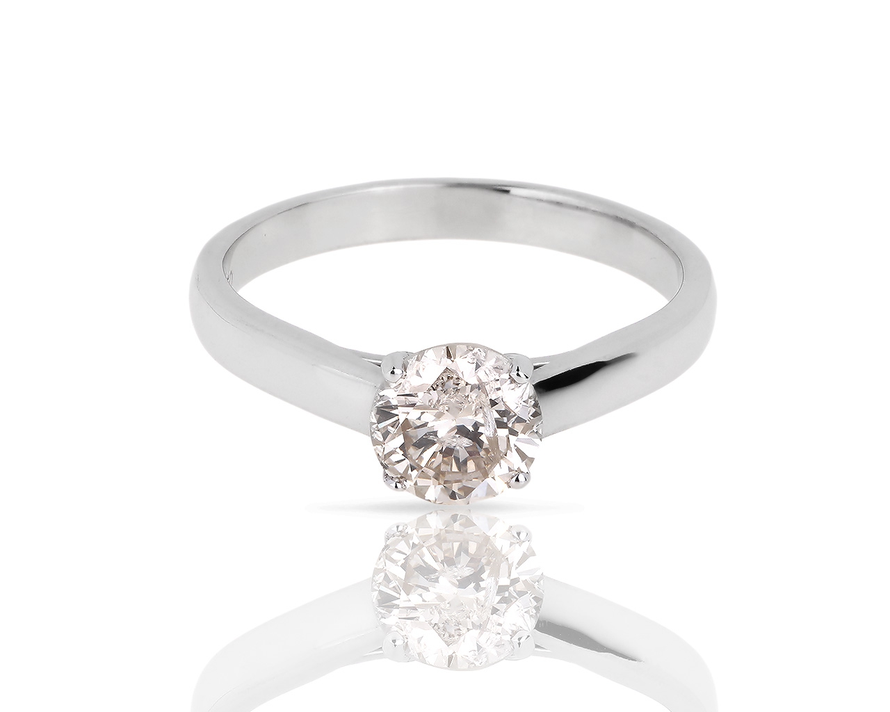 Помолвочное золотое кольцо с бриллиантом 1.01ct 030218/4