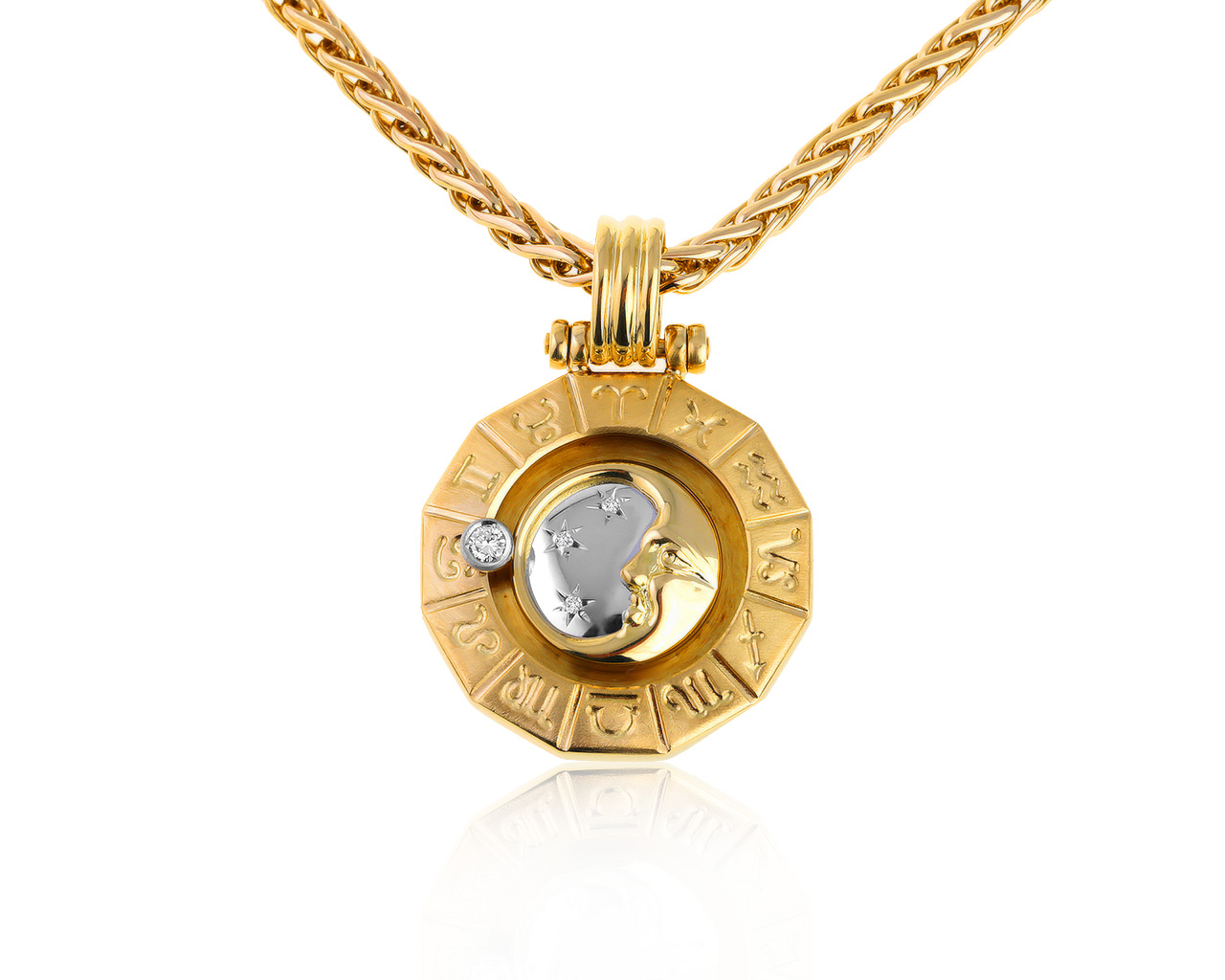 Оригинальный золотой кулон с бриллиантами 0.08ct L'Arpa