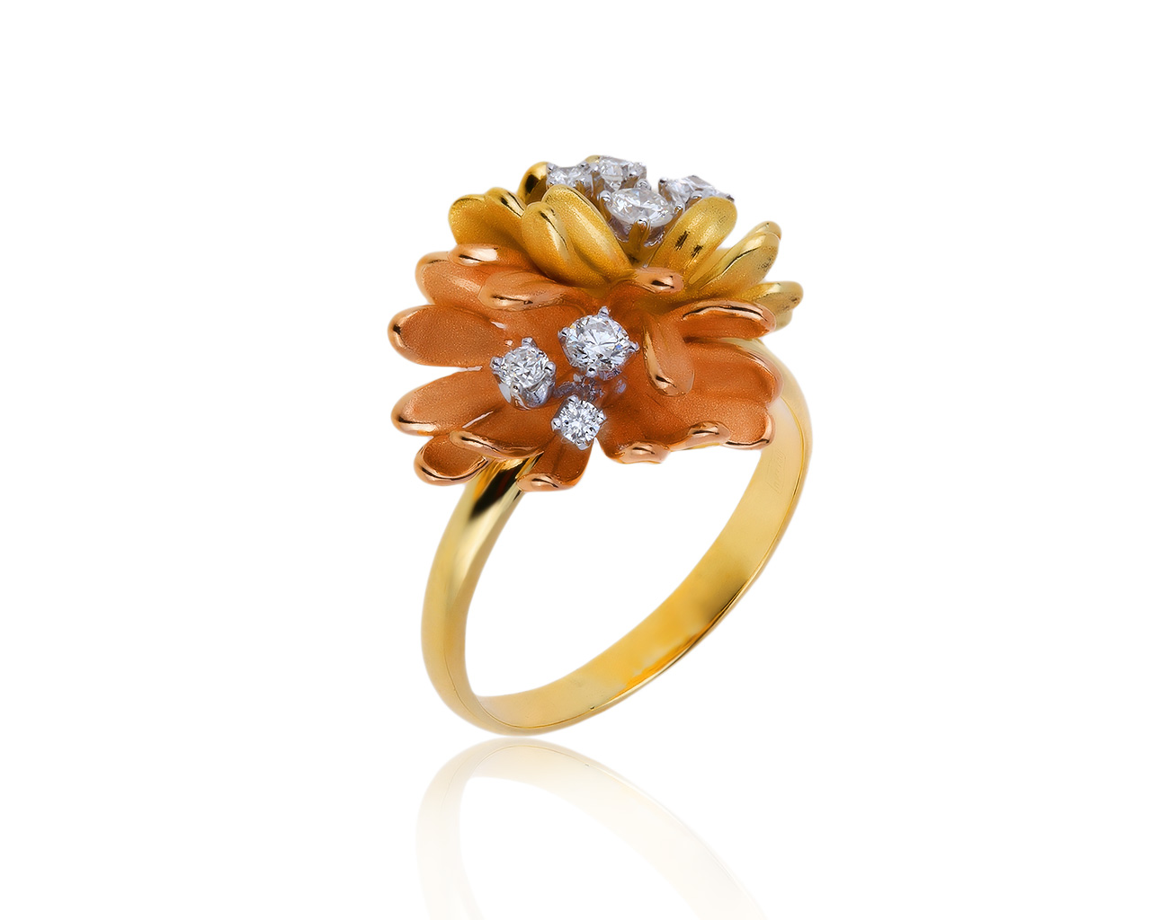Оригинальное золотое кольцо с бриллиантами 0.32ct Annamaria Cammilli