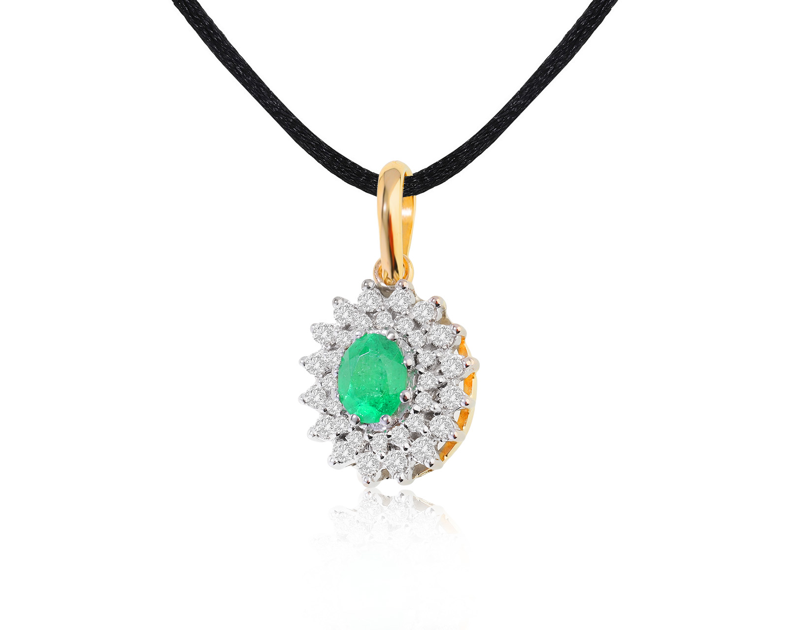 Чарующий золотой кулон с гранатом 1.40ct 101222/10