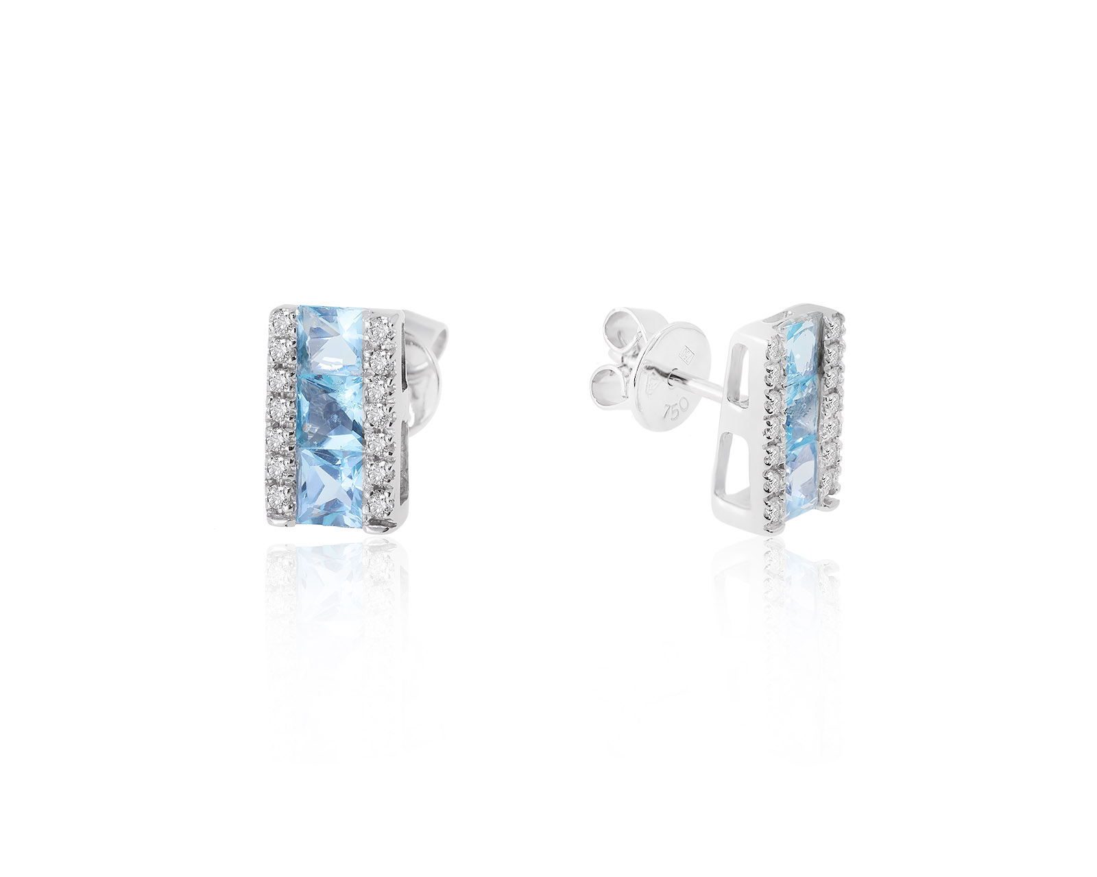 Изящные золотые серьги с топазами 2.58ct 290622/6