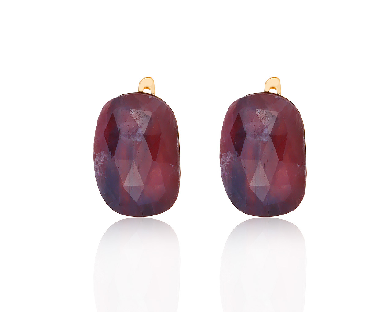 Изумительные золотые серьги с сапфирами 16.56ct 030819/9