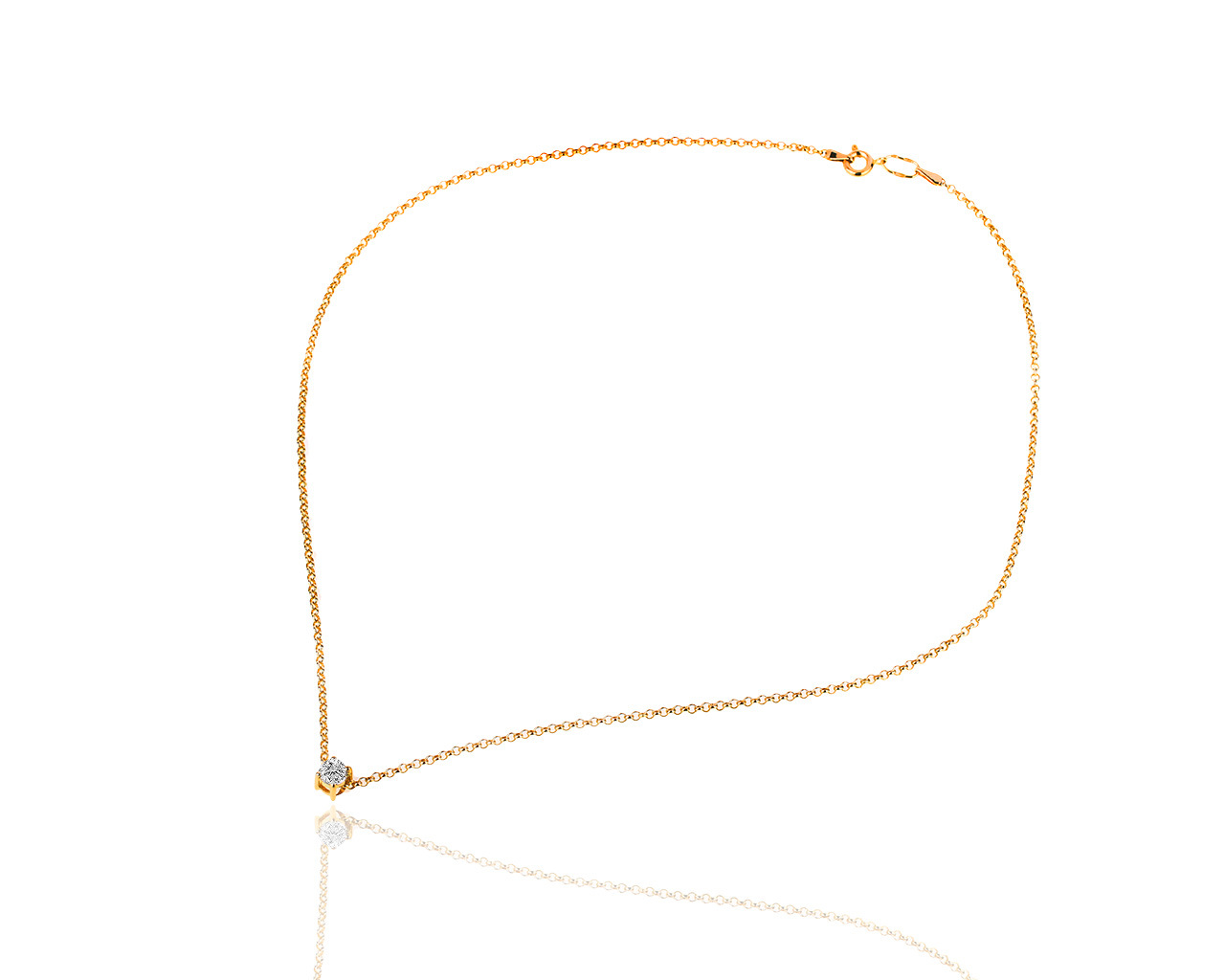 Оригинальный золотой кулон с бриллиантом 0.52ct ЭПЛ Якутские бриллианты