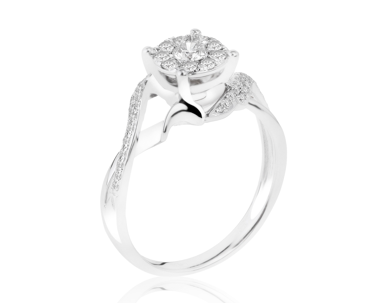 Потрясающее золотое кольцо с бриллиантами 0.38ct 270821/3