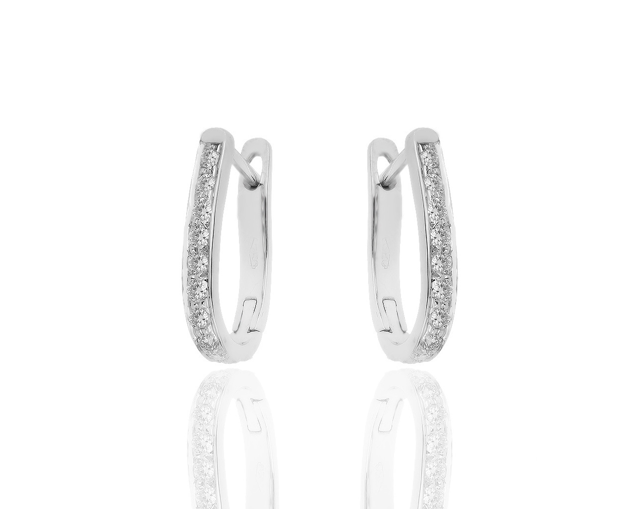 Чарующие золотые серьги с бриллиантами 0.40ct 080619/4