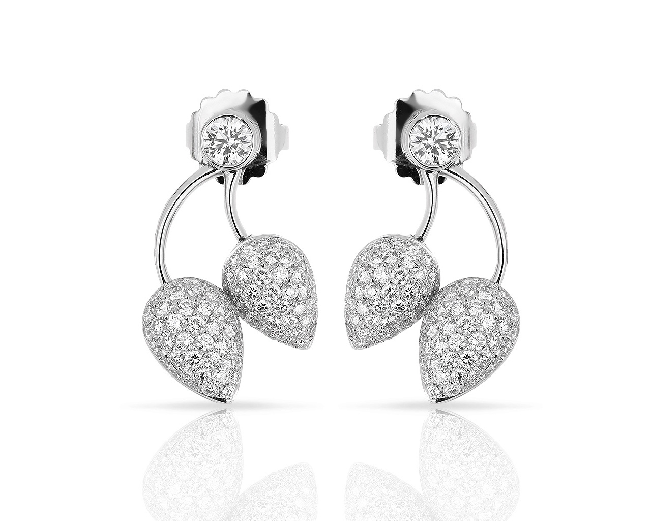 Роскошные платиновые серьги с бриллиантами 3.57ct Salvini 003000/00