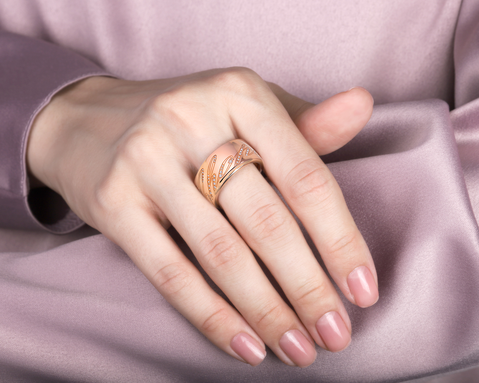 Оригинальное золотое кольцо Chopard Chopadissimo