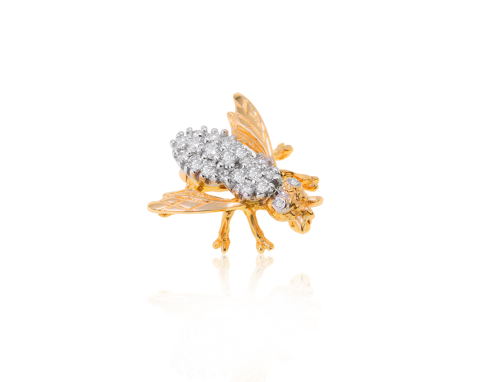 Золотая брошь с бриллиантами 0.70ct 180524/30 Золотая брошь с бриллиантами 0.70ct 180524/30
