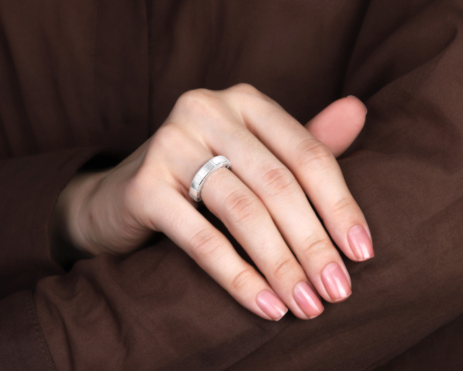 Оригинальное золотое кольцо с бриллиантами 0.02ct Chopard Ice Cube