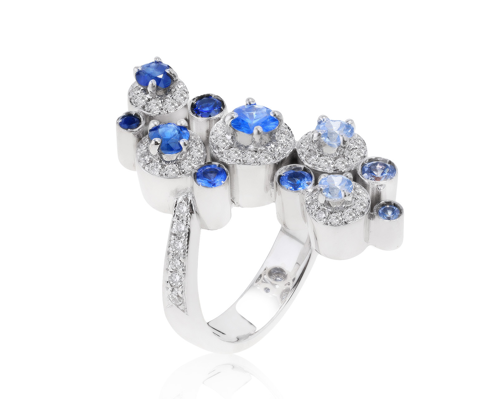Превосходное золотое кольцо с сапфирами 1.93ct 291121/16