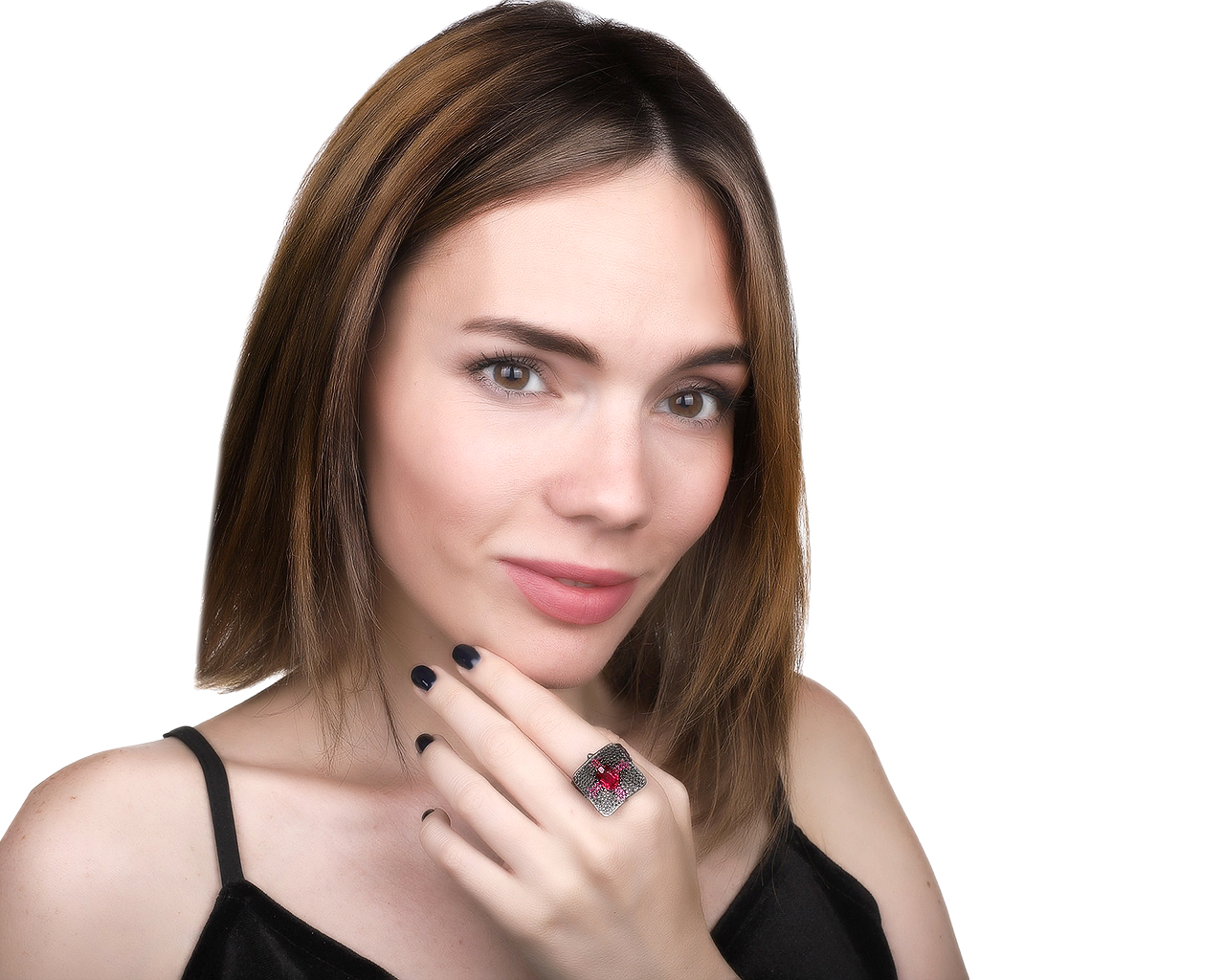 Оригинальное золотое кольцо с рубинами 3.33ct Olga Shatrova