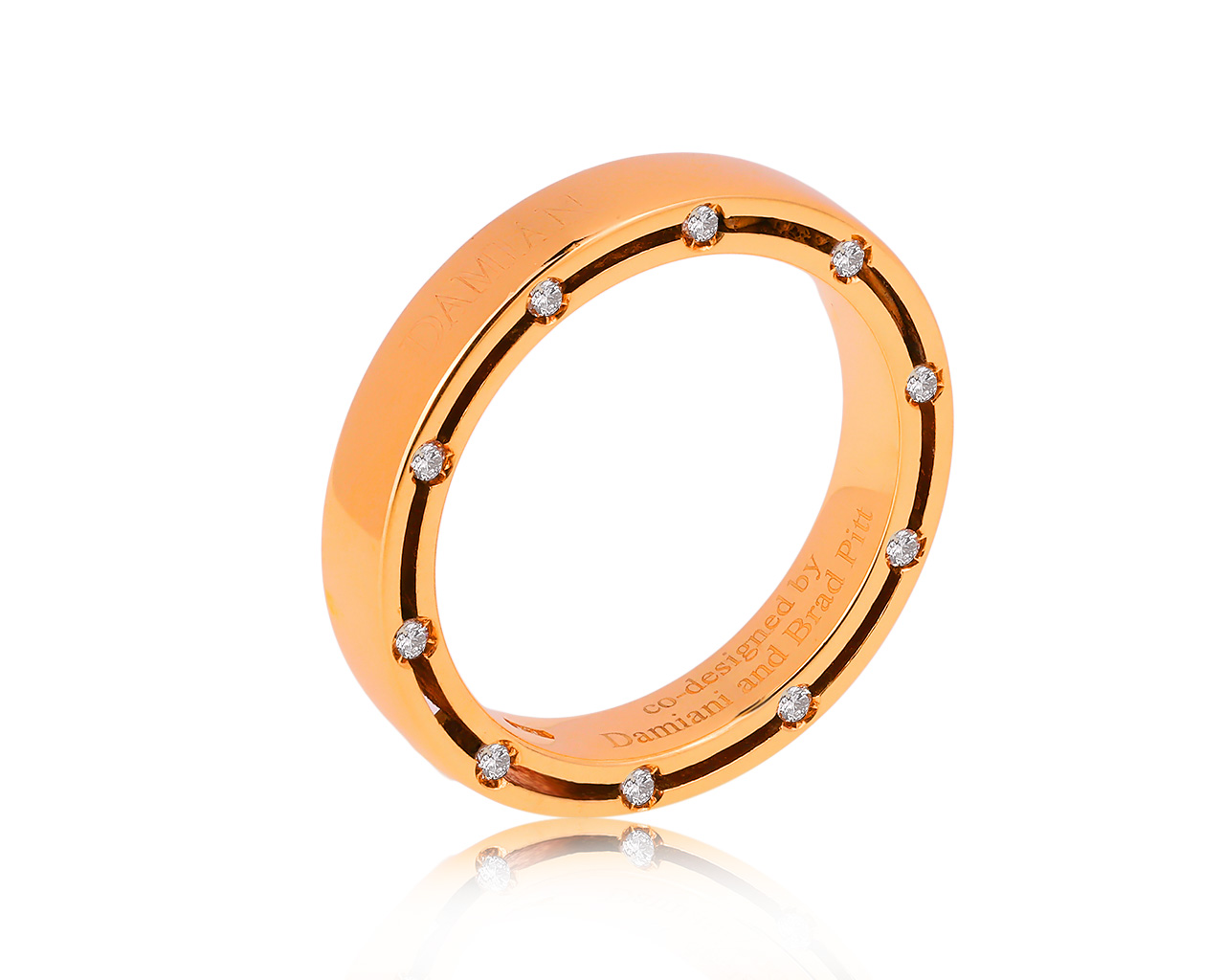 Оригинальное золотое кольцо с бриллиантами 0.20ct Damiani D.Side 310820/6