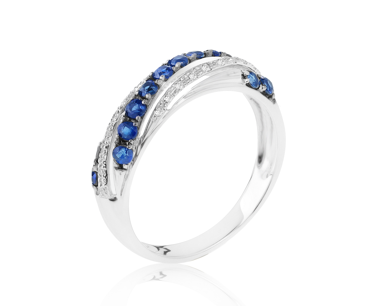 Красивое золотое кольцо с сапфирами 0.45ct 231118/10