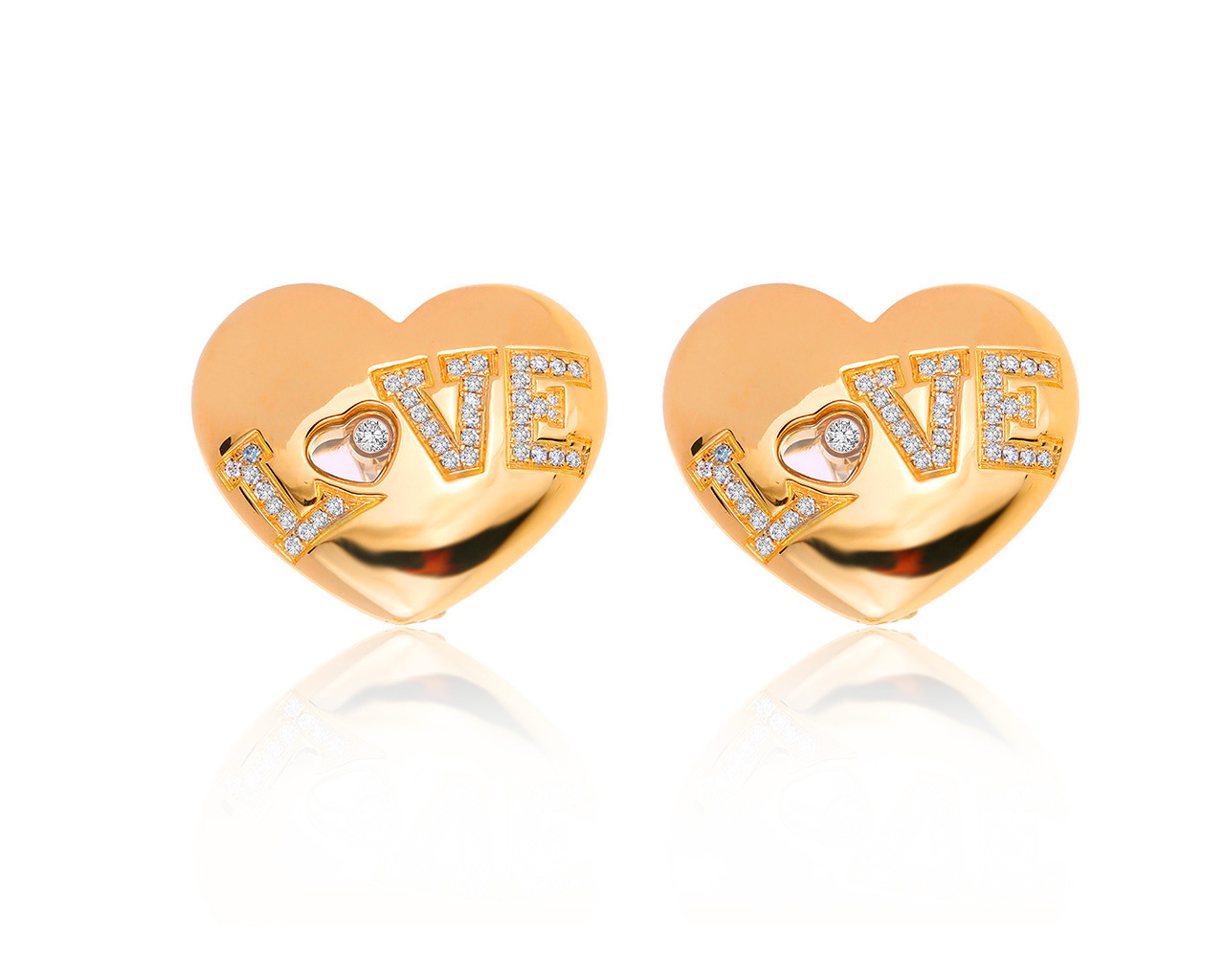 Оригинальные золотые серьги с бриллиантами 0.90ct Chopard 080120/3