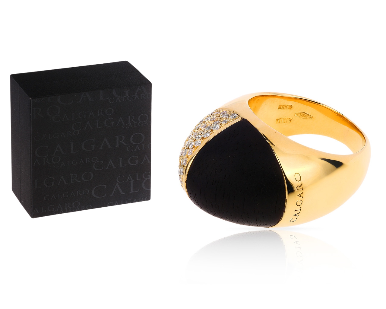 Оригинальное золотое кольцо с бриллиантами 0.55ct Calgaro