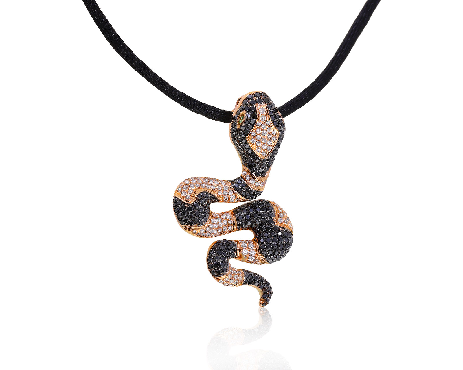 Изысканный золотой кулон с бриллиантами 2.06ct