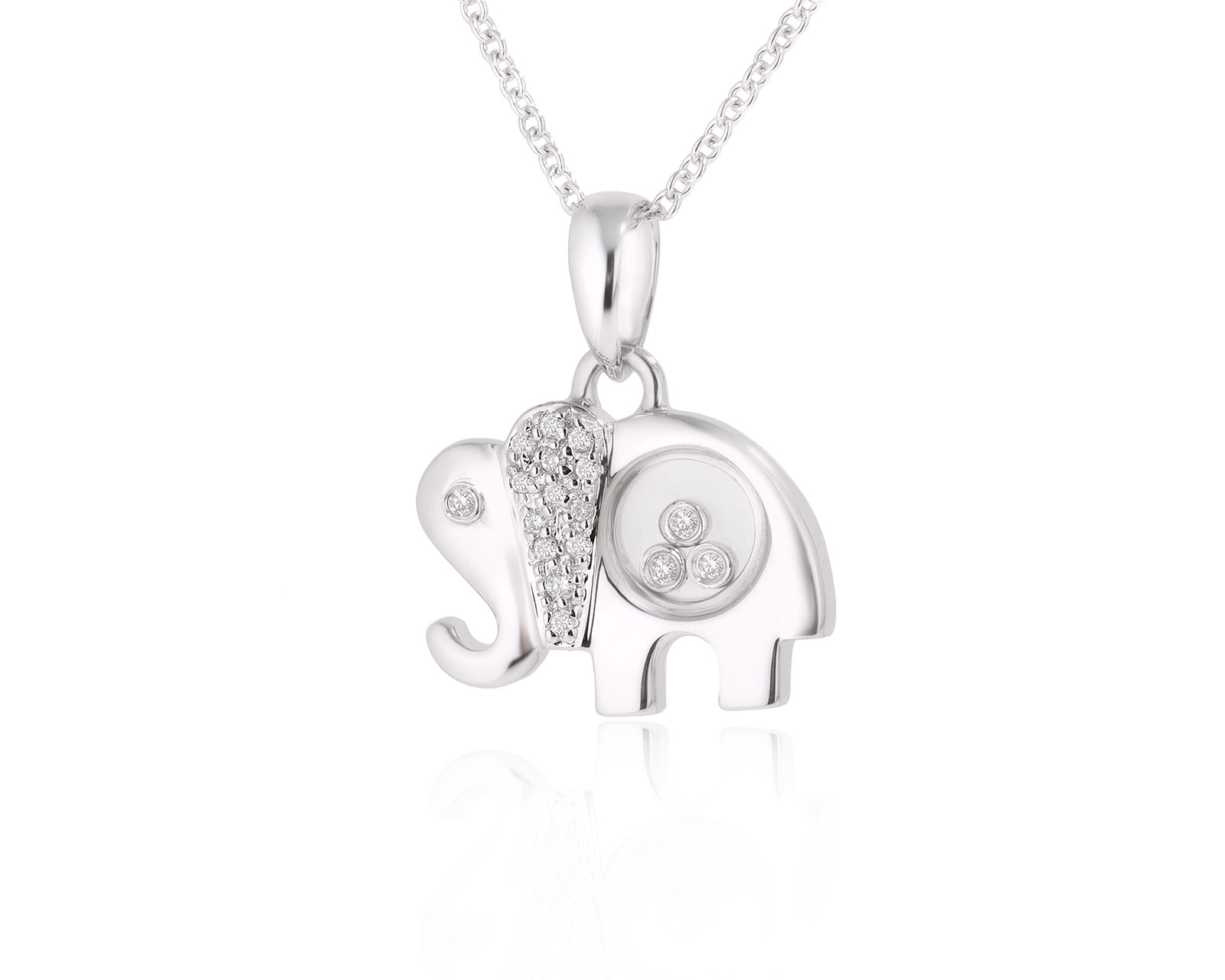 Золотой кулон с бриллиантами 0.08ct 130924/1