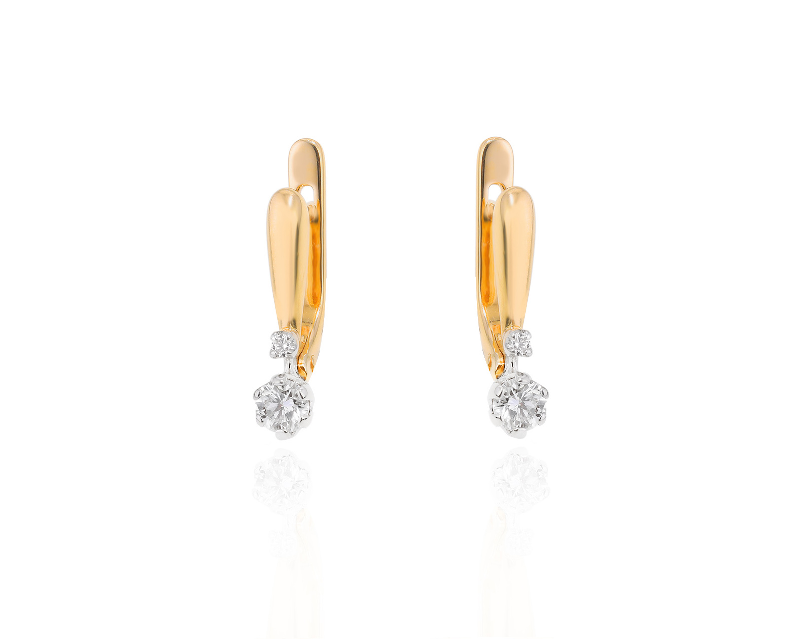 Золотые серьги с бриллиантами 0.36ct 180724/6