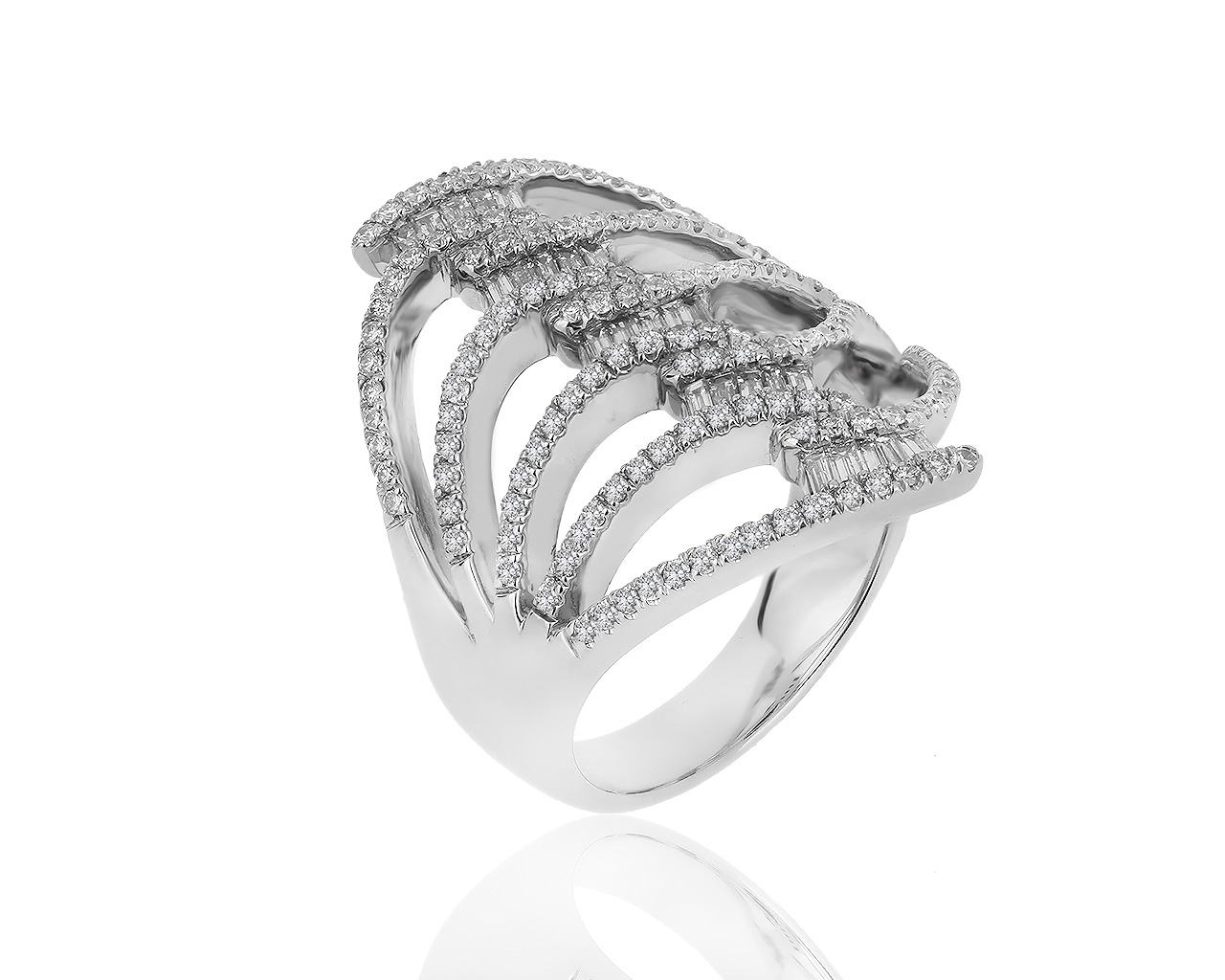 Шикарное золотое кольцо с бриллиантами 1.32ct 090819/5