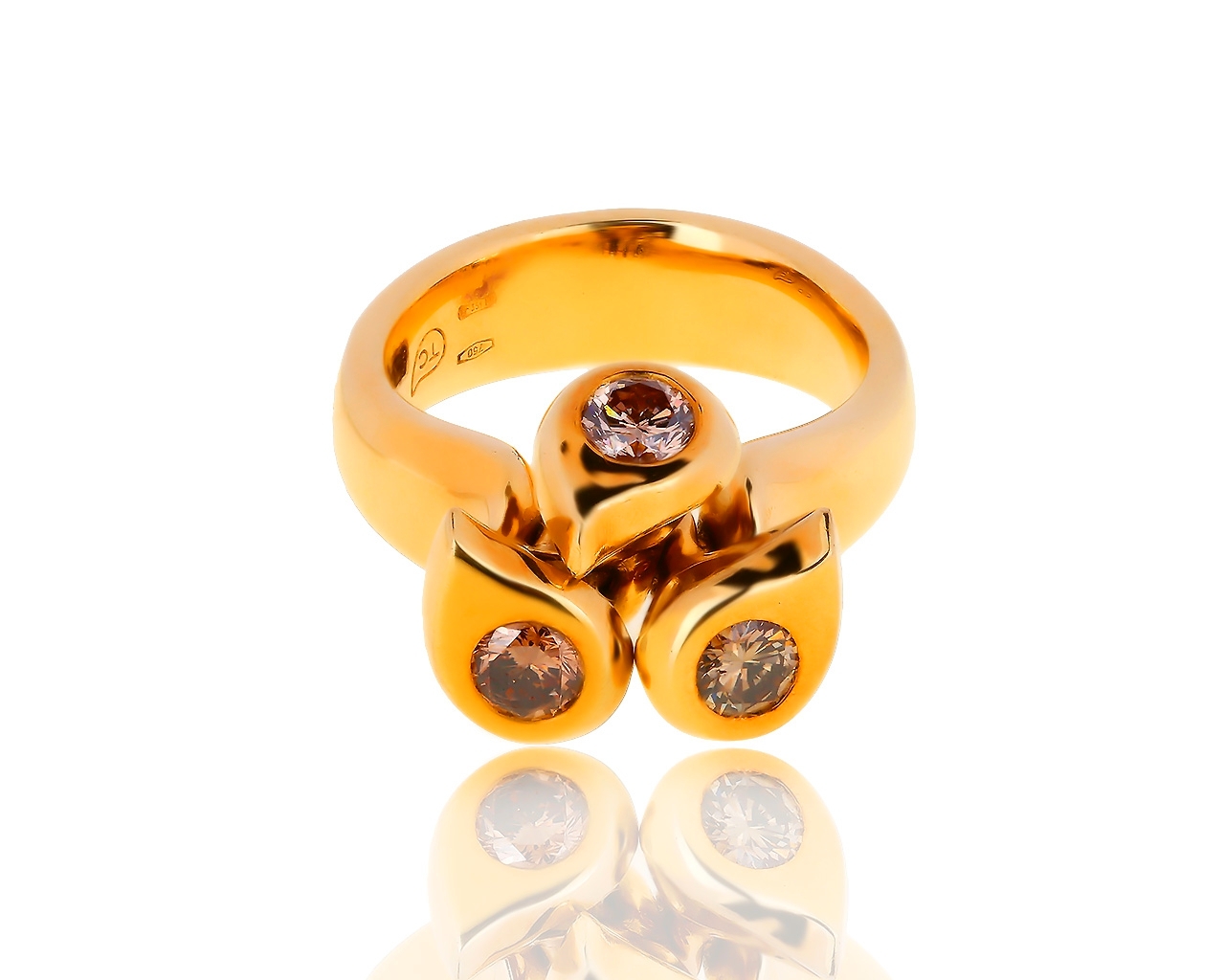 Оригинальное золотое кольцо с бриллиантами 0.73ct Tamara Camolli 240719/29