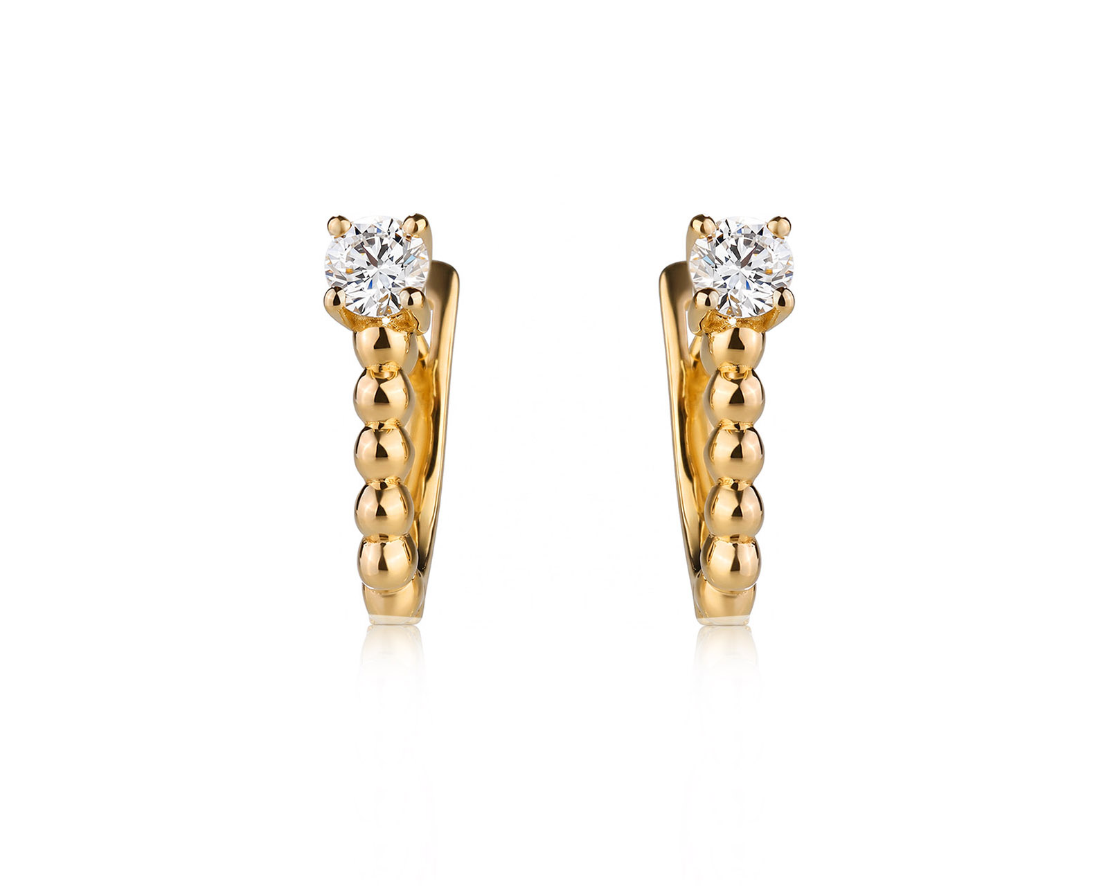 Золотые серьги с бриллиантами 0.37ct 300626/3
