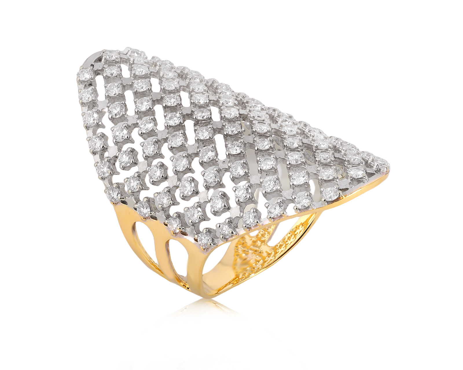 Золотое кольцо с бриллиантами 2.06ct 990286/1