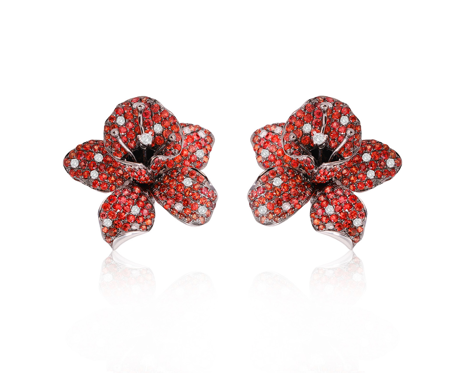 Золотые серьги с сапфирами 4.68ct и бриллиантами 0.40ct 181025/10