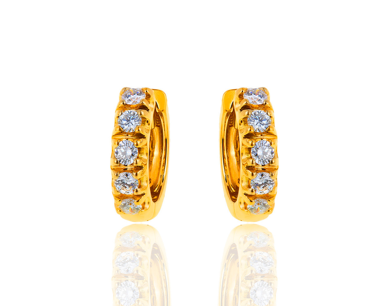 Золотые серьги с бриллиантами 0.78ct Crivelli 220319/6