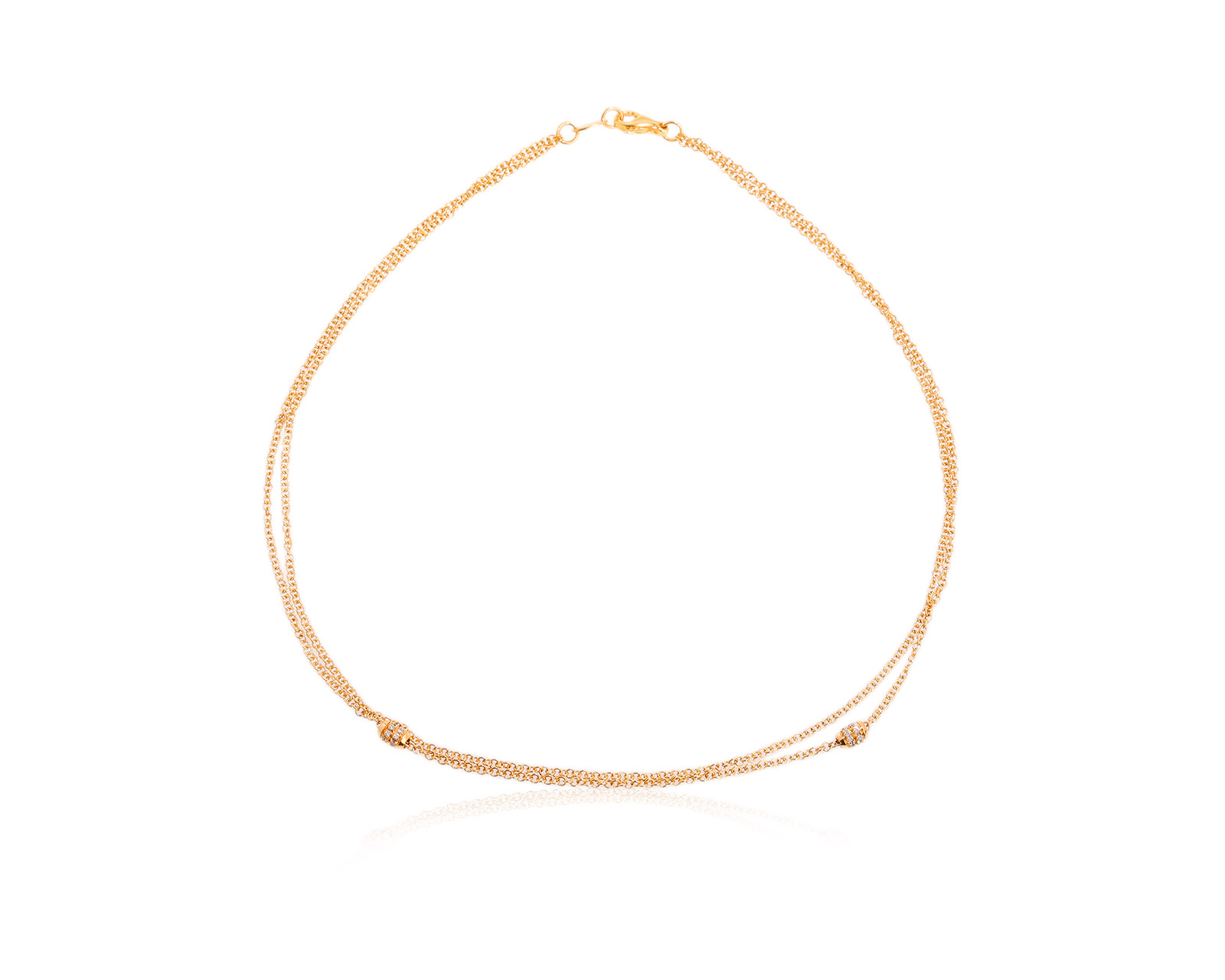 Оригинальное золотое колье с бриллиантами 0.19ct Leo Pizzo 061123/1