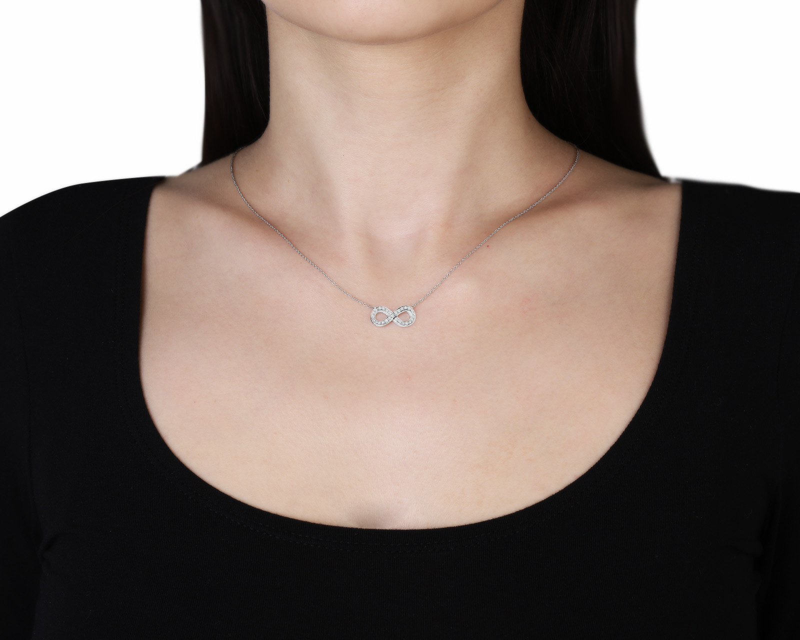 Оригинальное платиновое колье Tiffany&Co Infinity