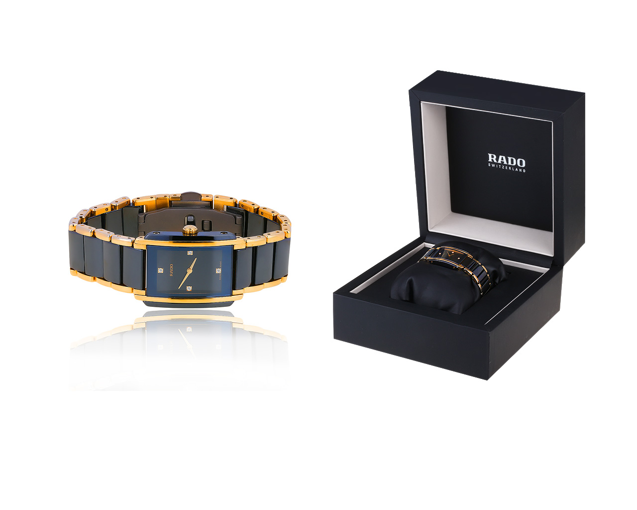 Стильные наручные часы с бриллиантами Rado Integral
