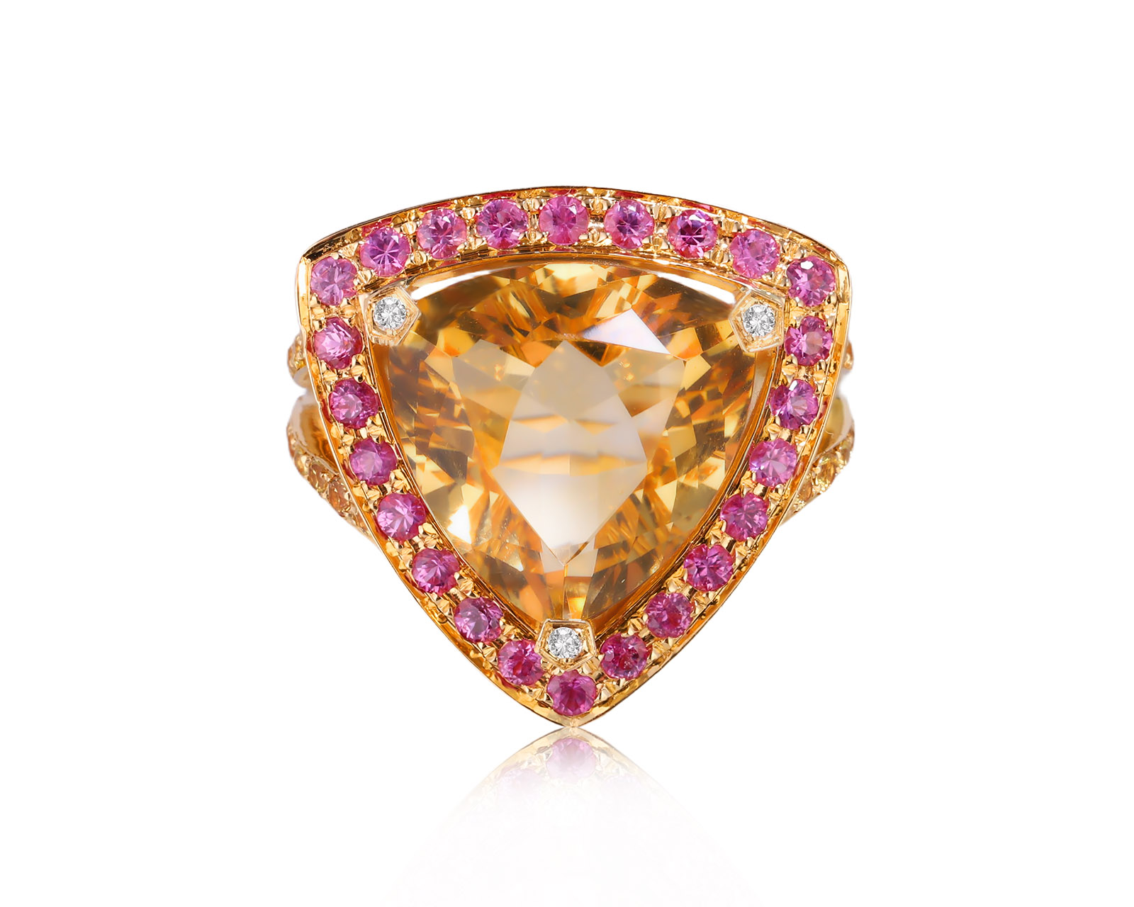 Оригинальное золотое кольцо с цитрином 5.94ct Mauboussin Mes Couleurs À Toi