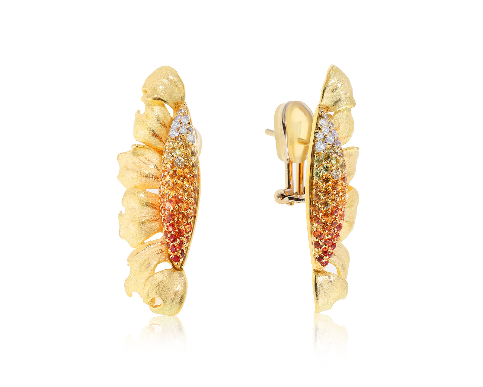 Оригинальные золотые серьги с сапфирами 2.52ct Annamaria Cammilli 261222/4