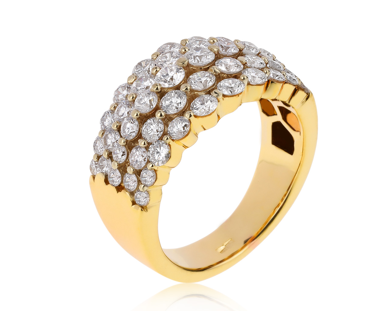 Прекрасное золотое кольцо с бриллиантами 1.58ct 270820/1