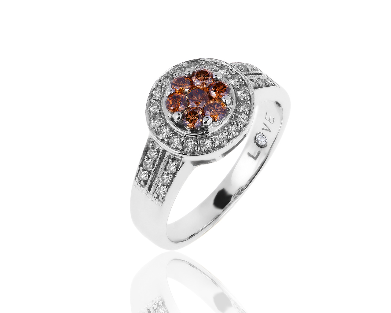 Модное золотое кольцо с бриллиантами 0.58ct 210519/3