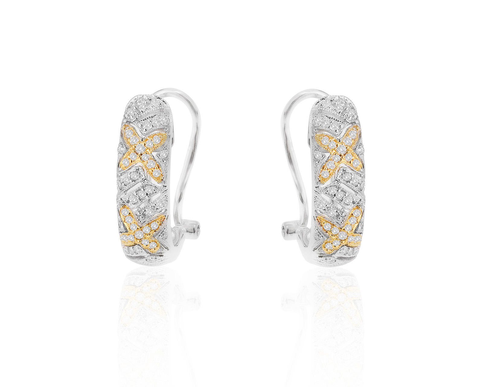 Золотые серьги с бриллиантами 0.38ct 280524/5