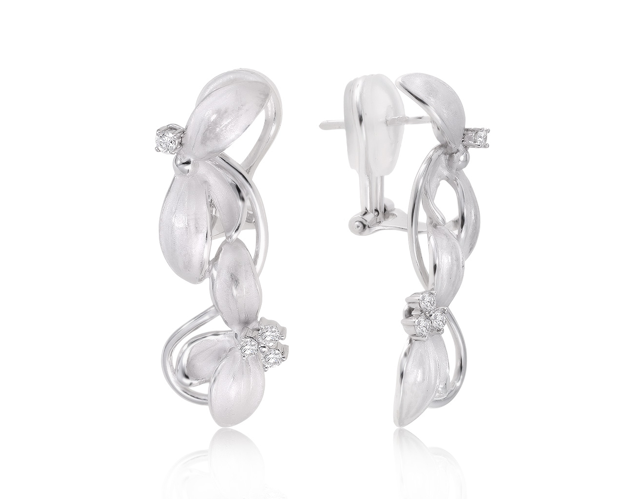 Оригинальные золотые серьги с бриллиантами 0.20ct Annamaria Cammilli