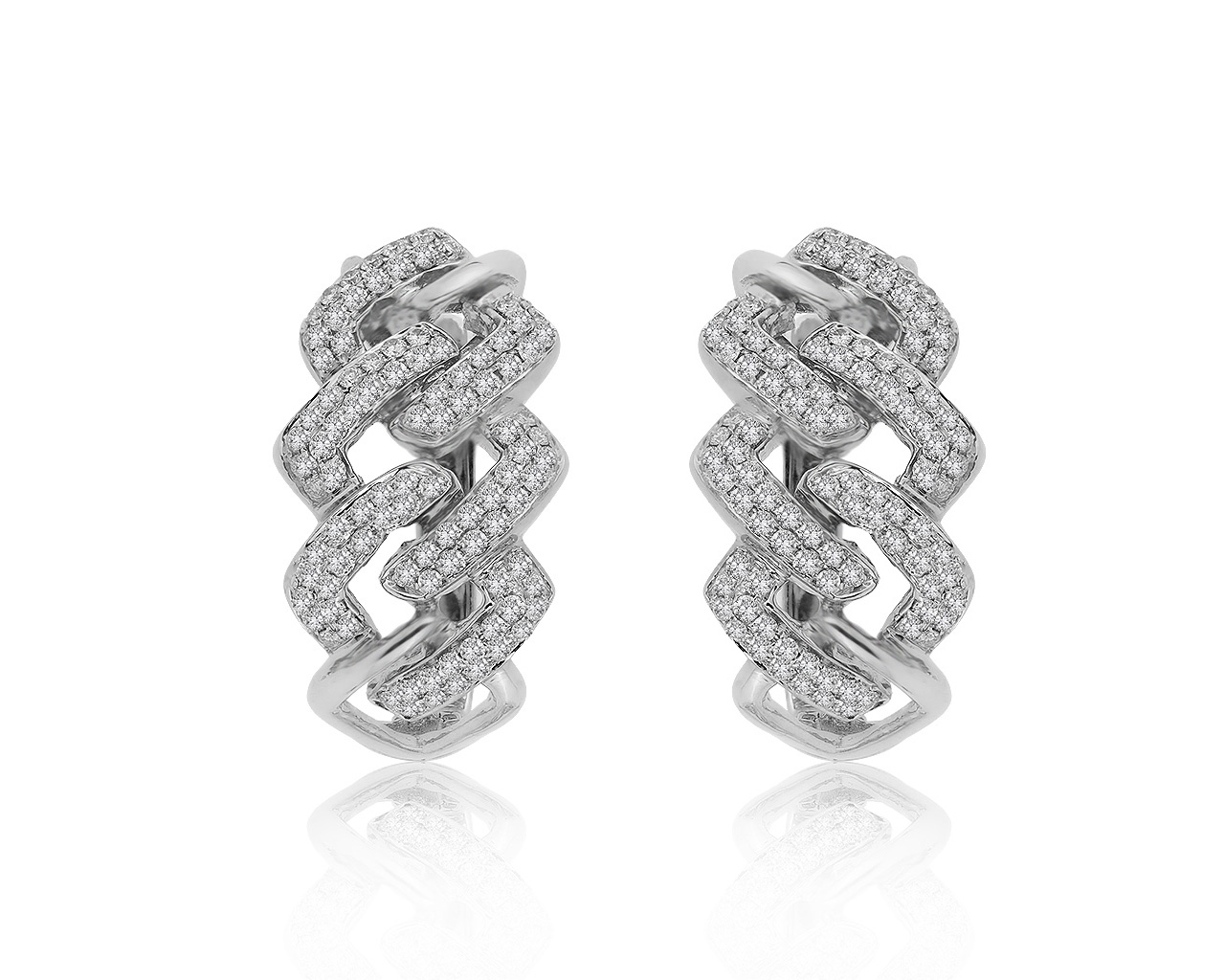 Притягательные золотые серьги с бриллиантами 0.73ct 020820/6