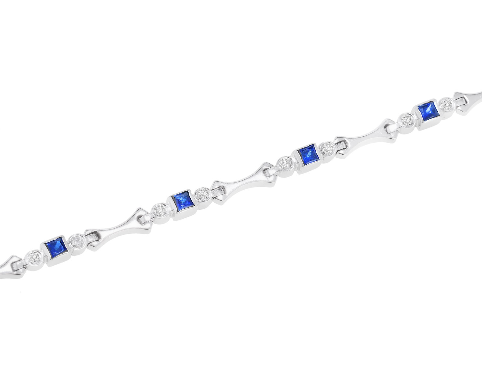 Прекрасный золотой браслет с сапфирами 0.82ct