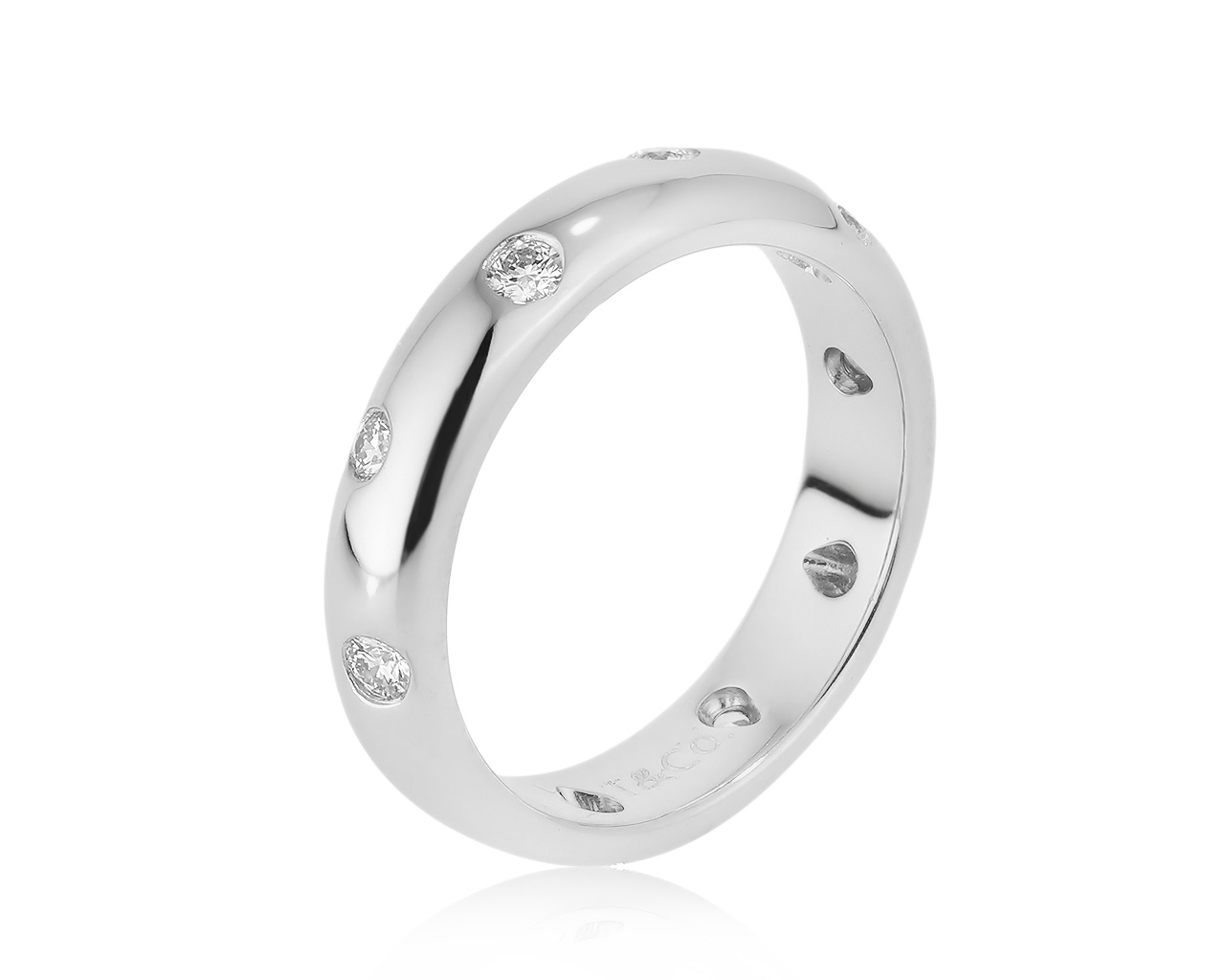 Оригинальное платиновое кольцо с бриллиантами 0.22ct Tiffany&Co Etoile 031120/7 Оригинальное платиновое кольцо с бриллиантами 0.22ct Tiffany&Co Etoile 031120/7