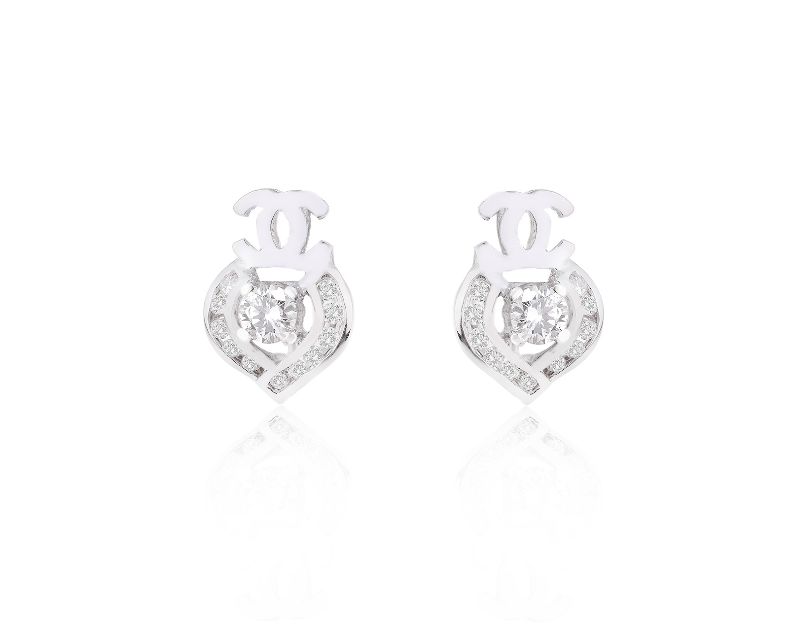 Золотые серьги с бриллиантами 0.74ct 200624/6