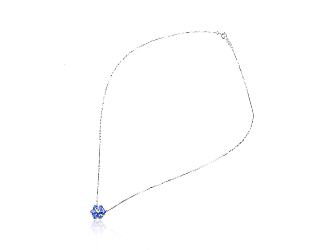 Оригинальный платиновый кулон с сапфирами 1.05ct Tiffany&Co