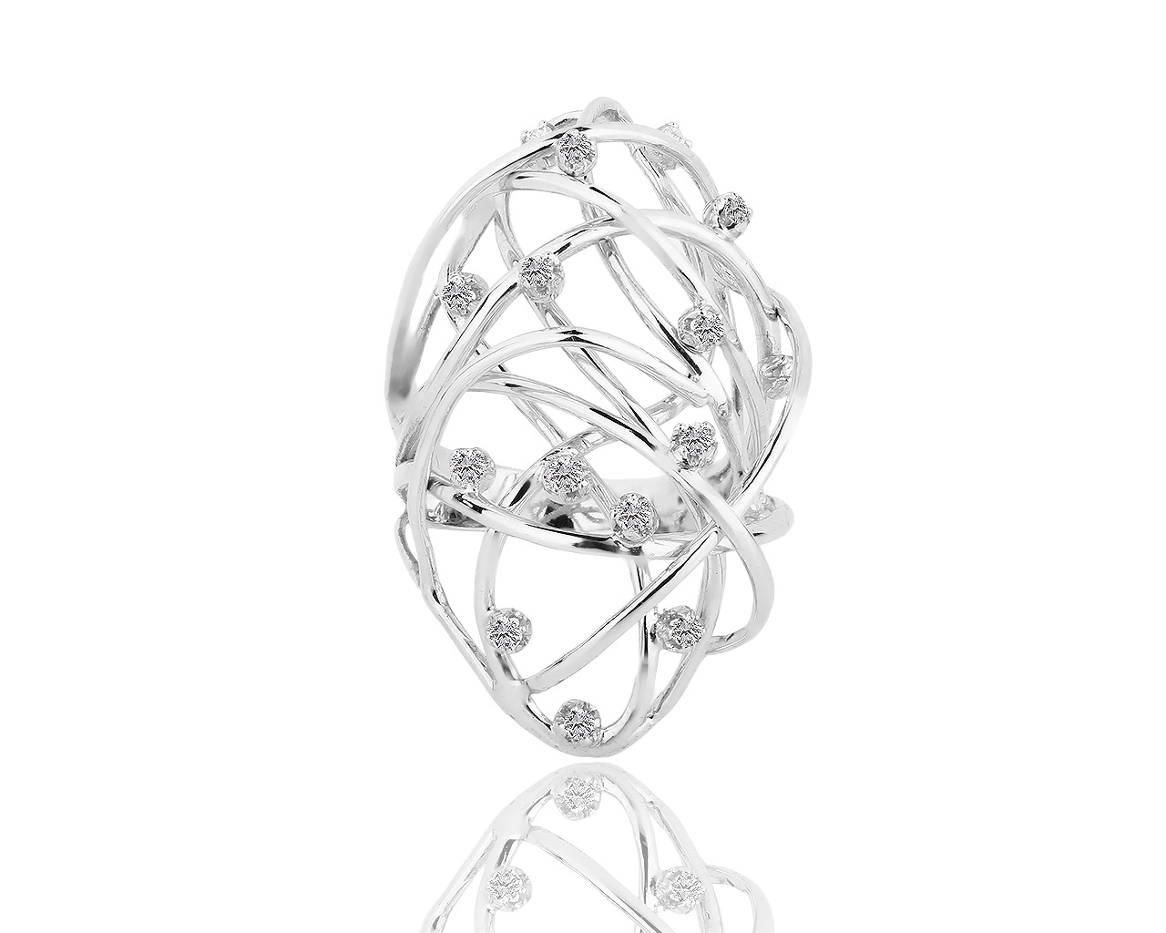 Экстравагантное золотое кольцо с бриллиантами 0.40ct 250818/5