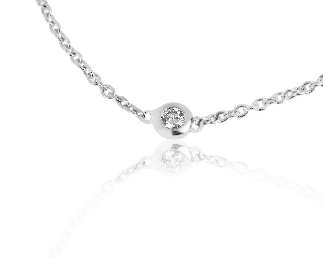 Итальянский золотой браслет с бриллиантом 0.07ct