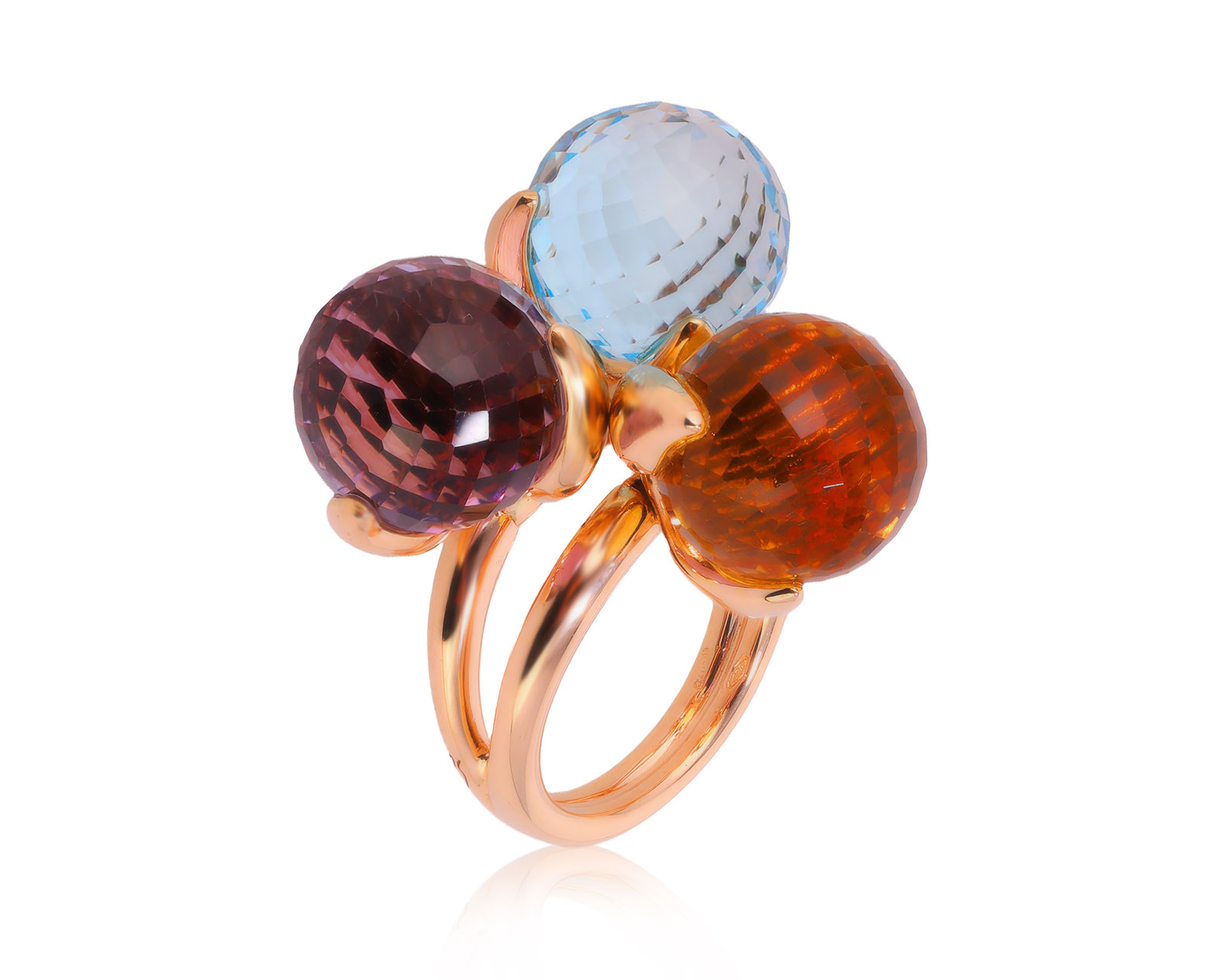 Оригинальное золотое кольцо с цветными камнями 39.60ct Gavello